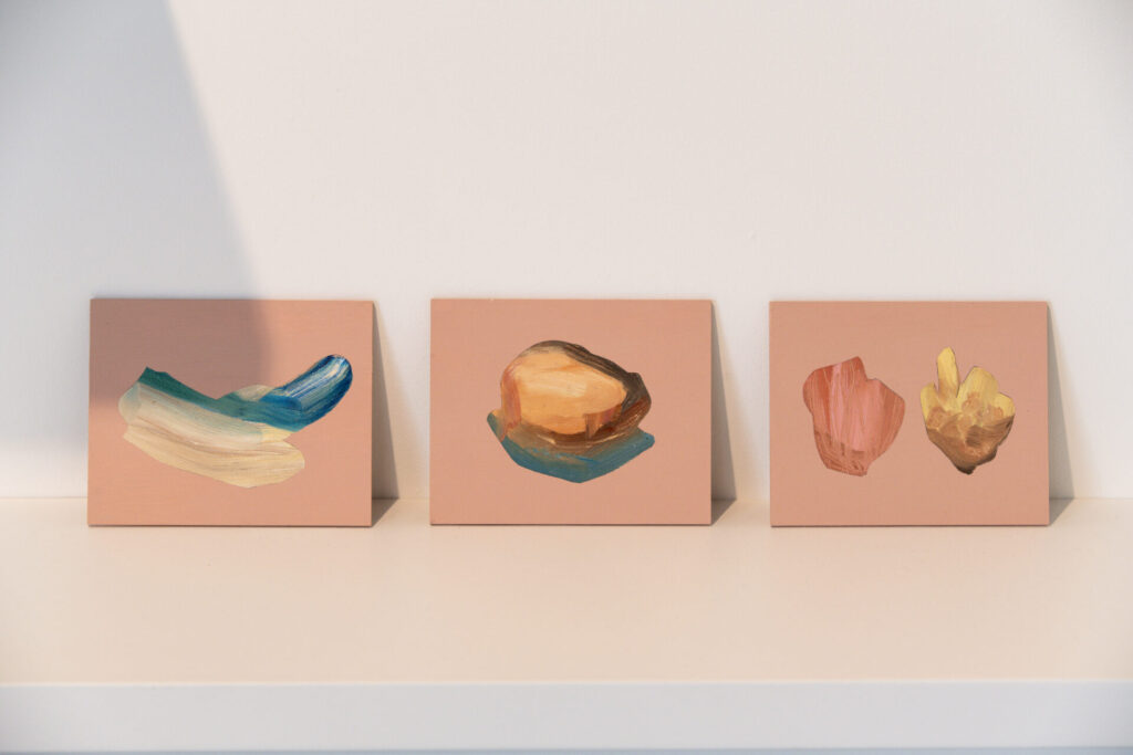 Gesture studies triptych, acrylic and oil on board, 2023 - SOLD