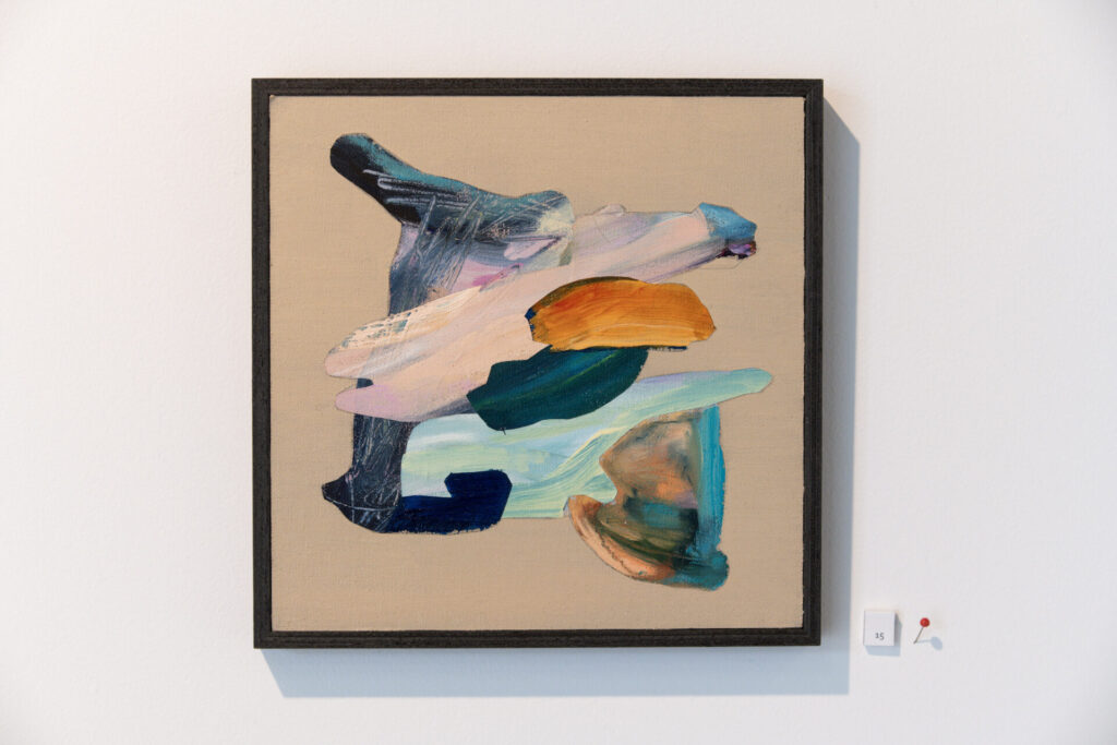 Growing thing (step by step) 2023 SAM LOE - oil paint on linen board (framed)