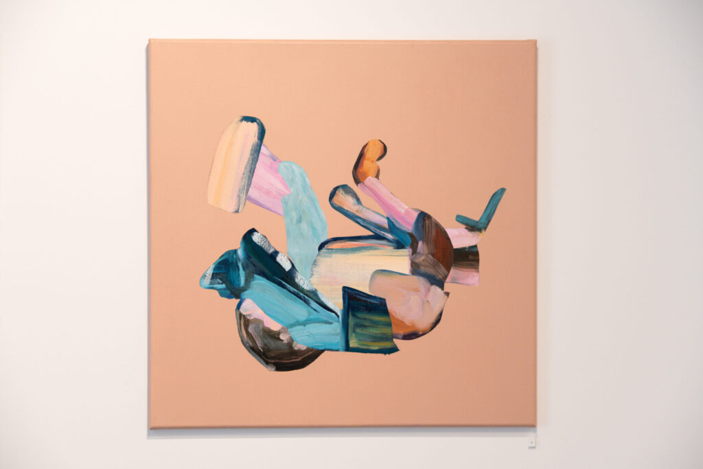 Living Thing (collaged paint) Acrylic and Oil on canvas, 2023