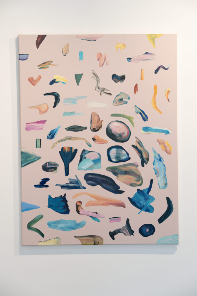 Soft Inventory #3 (coming together), acrylic and oil paint on canvas, 2023