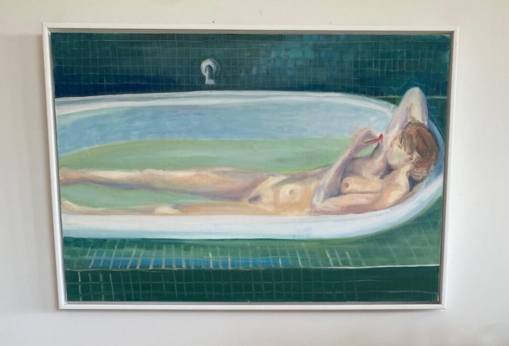 Did Marthe Shave her Pubes?, Oil on Canvas, 640mm x 950mm, 2021