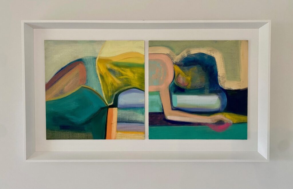 Twisted Rest, Oil on Linen Board, 550mm x 550mm, 2021